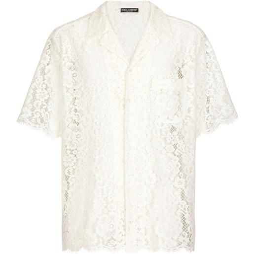 Dolce & Gabbana camicia con pizzo - bianco