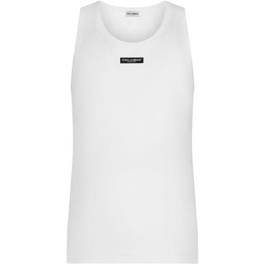 Dolce & Gabbana canotta con applicazione - bianco