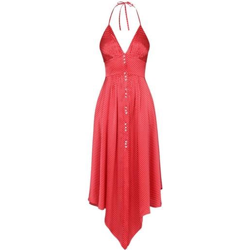 Alexandre Vauthier abito midi a pois - rosso