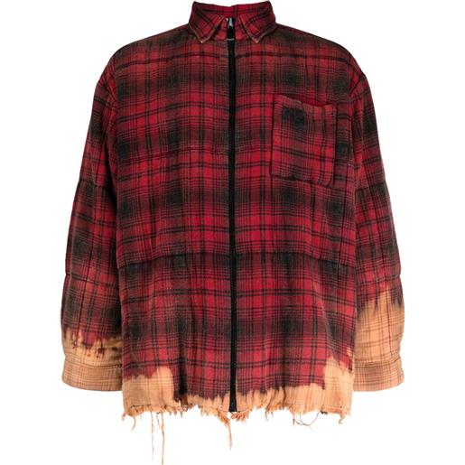 Natasha Zinko camicia a quadri bunny heart - rosso