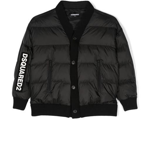 DSQUARED2 KIDS piumino con applicazione - nero