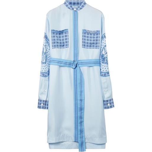 Burberry chemisier con stampa - blu