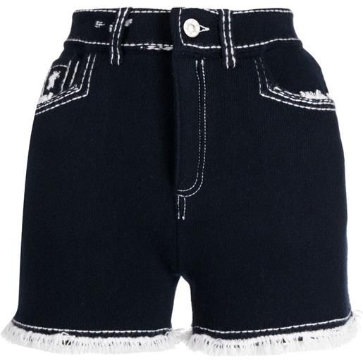 Barrie shorts con frange - blu