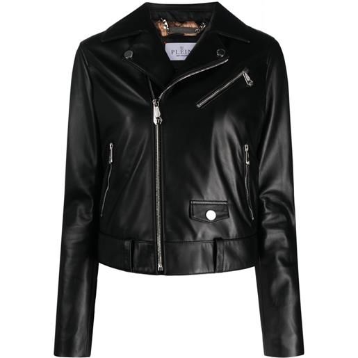 Philipp Plein giacca biker con decorazione - nero