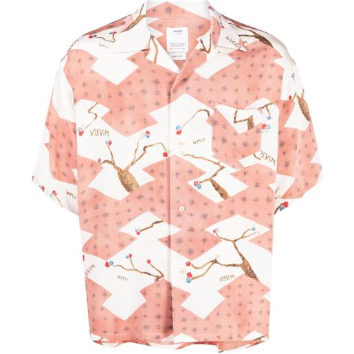 visvim camicia con stampa grafica - bianco
