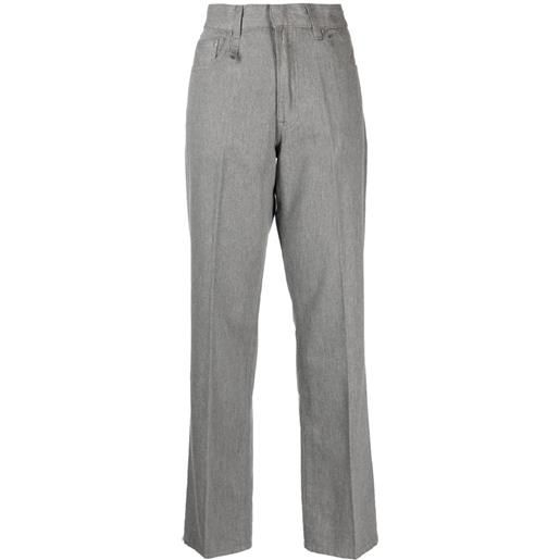 R13 jeans lemmy dritti con vita media - grigio