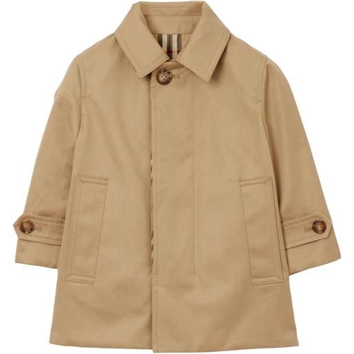 Burberry Kids trench reversibile a quadri - toni neutri
