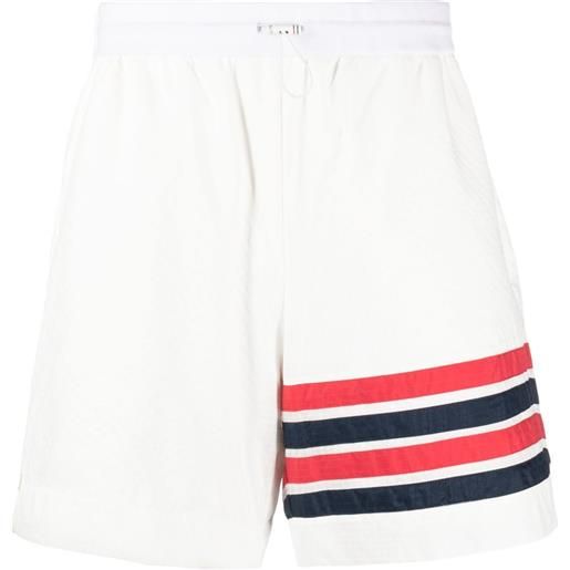 Thom Browne pantaloni sportivi con dettaglio a 4 righe - bianco