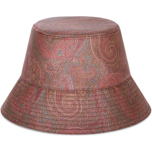 ETRO cappello bucket con stampa paisley - marrone