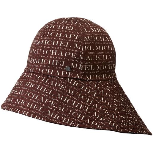 Maison Michel cappello bucket julianne con stampa - marrone