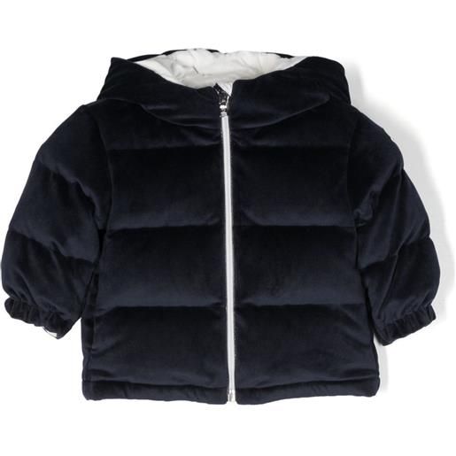 Moncler Enfant piumino daos con cappuccio - blu