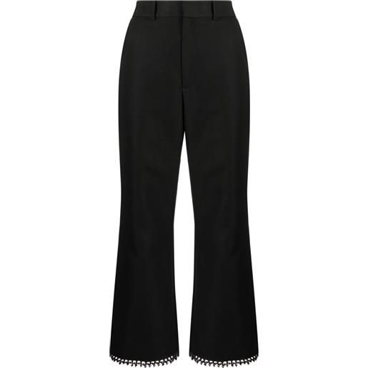 Rosie Assoulin pantaloni svasati crop - nero