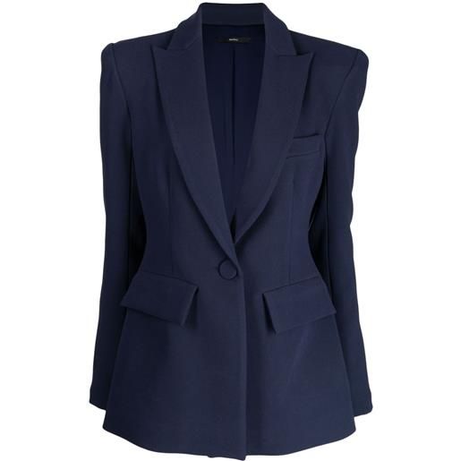 Alex Perry blazer imbottito con revers a lancia - blu