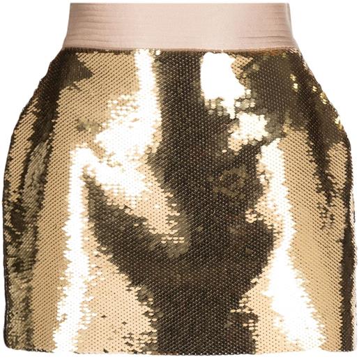 Alex Perry sequin-embellished mini skirt - oro