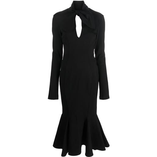 The Attico abito midi isabel con scollatura posteriore - nero