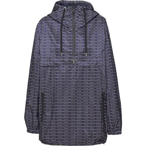 Prada impermeabile con stampa - blu