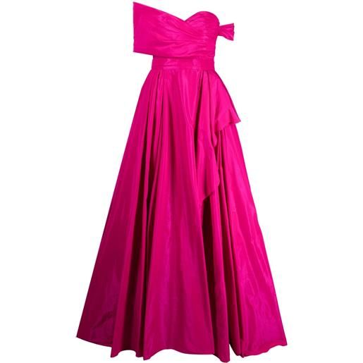 Zuhair Murad abito da sera asimmetrico con spalle scoperte - viola