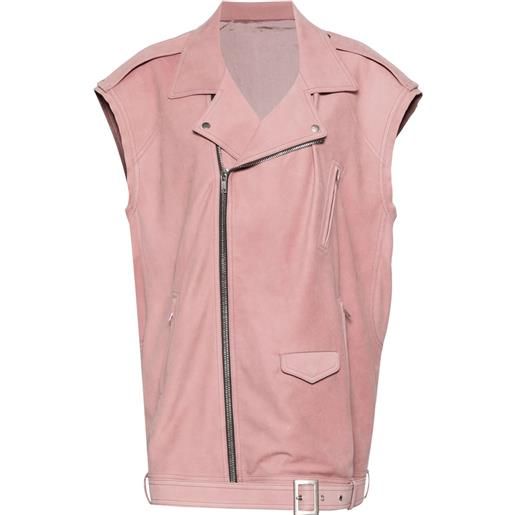 Rick Owens gilet biker - rosa