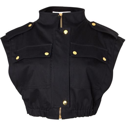 Carolina Herrera gilet cargo con zip - nero