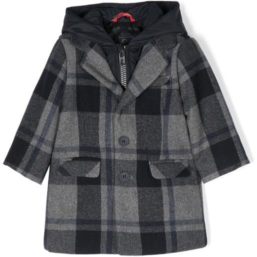 Fay Kids cappotto tartan - grigio