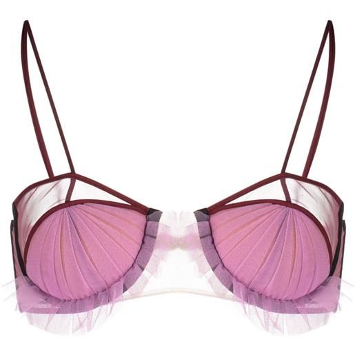 Nensi Dojaka reggiseno semi trasparente - viola