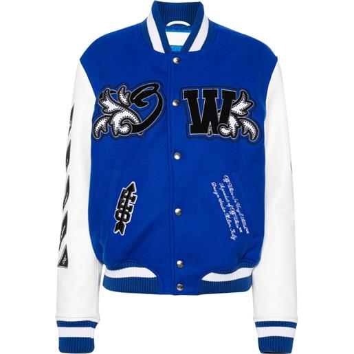 Off-White giacca wo con applicazioni logo - blu