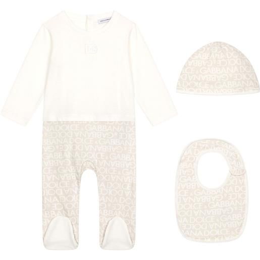 Dolce & Gabbana Kids set regalo con stampa - toni neutri