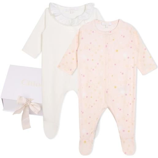 Chloé Kids pigiama con ruches - rosa