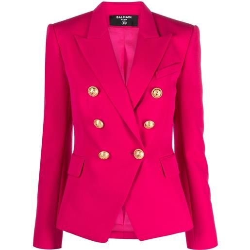 Balmain blazer doppiopetto - rosa