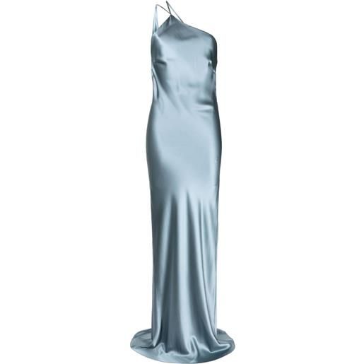 Michelle Mason abito da sera monospalla - blu