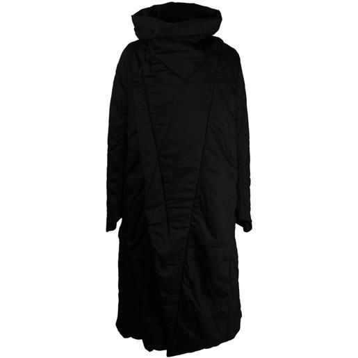 Julius cappotto imbottito con cappuccio - nero
