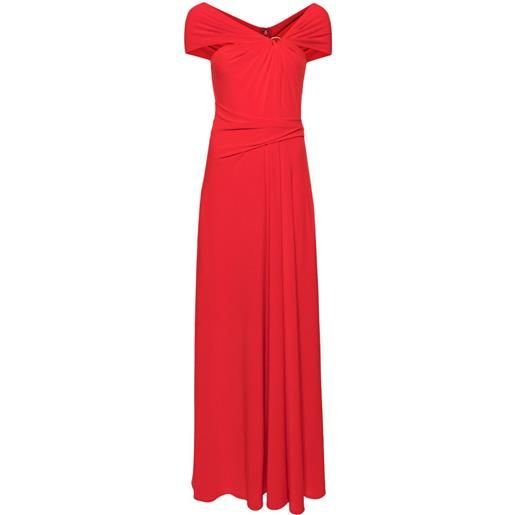 Talbot Runhof abito da sera con spalle scoperte - rosso