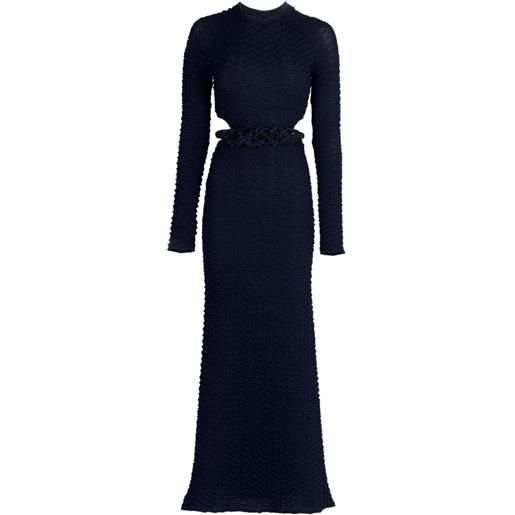 Silvia Tcherassi abito lungo myriam con dettaglio cut-out - blu