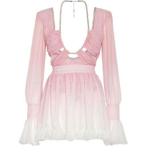Philipp Plein abito lungo con effetto sfumato - rosa