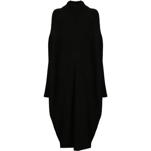 Forme D'expression abito midi con collo rigido - nero
