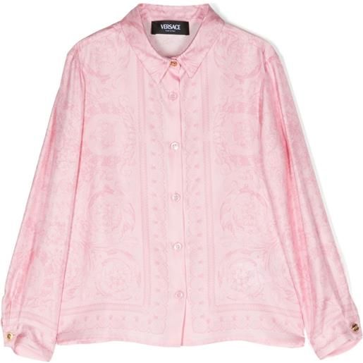 Versace Kids camicia con stampa barocca - rosa