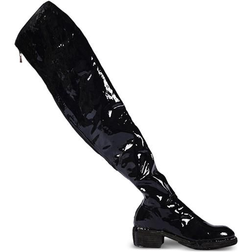 Guidi stivali al ginocchio metallizzati - nero