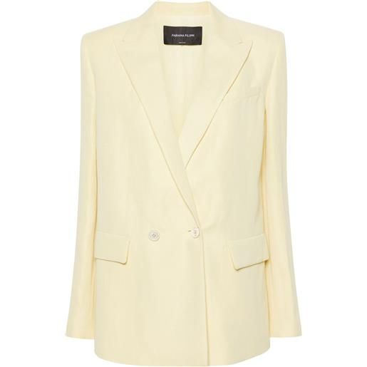 Fabiana Filippi blazer doppiopetto con revers a lancia - giallo