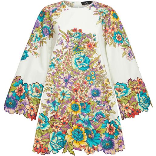 ETRO abito corto a fiori - bianco