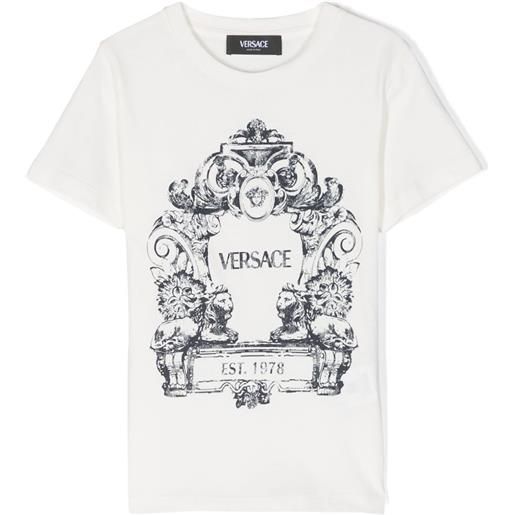 Versace Kids t-shirt con stampa - bianco