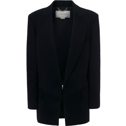 Victoria Beckham blazer con revers a lancia - blu