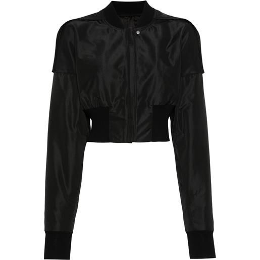 Rick Owens bomber crop collage - nero