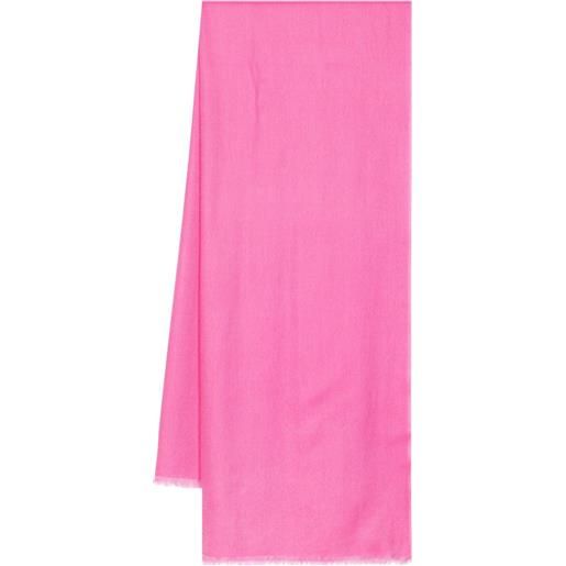 N.Peal scialle con bordo sfrangiato - rosa