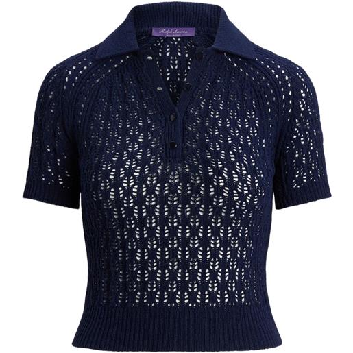 Ralph Lauren Collection polo semi trasparente - blu