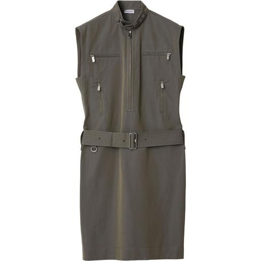 Burberry abito con zip - grigio