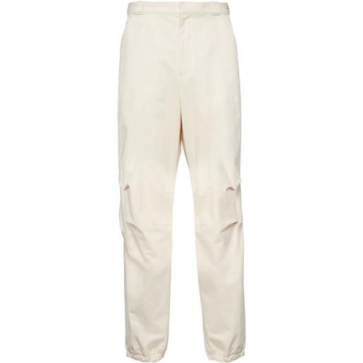 Prada pantaloni dritti con orli elasticizzati - toni neutri