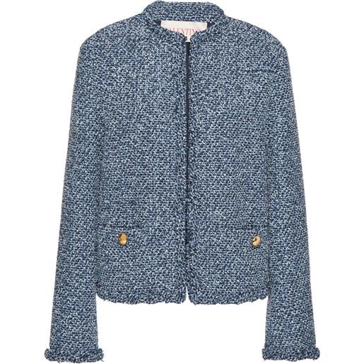 Valentino Garavani giacca denim in tweed - blu