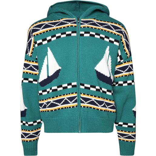 RHUDE felpa con zip bateau - blu