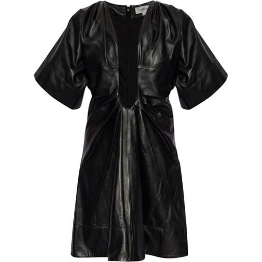 Victoria Beckham abito corto in pelle - nero