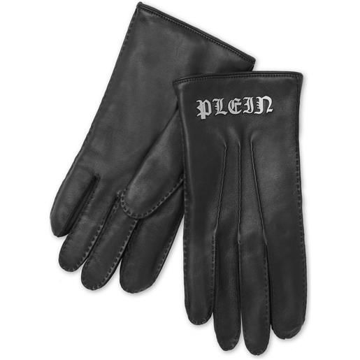 Philipp Plein guanti con applicazione - nero